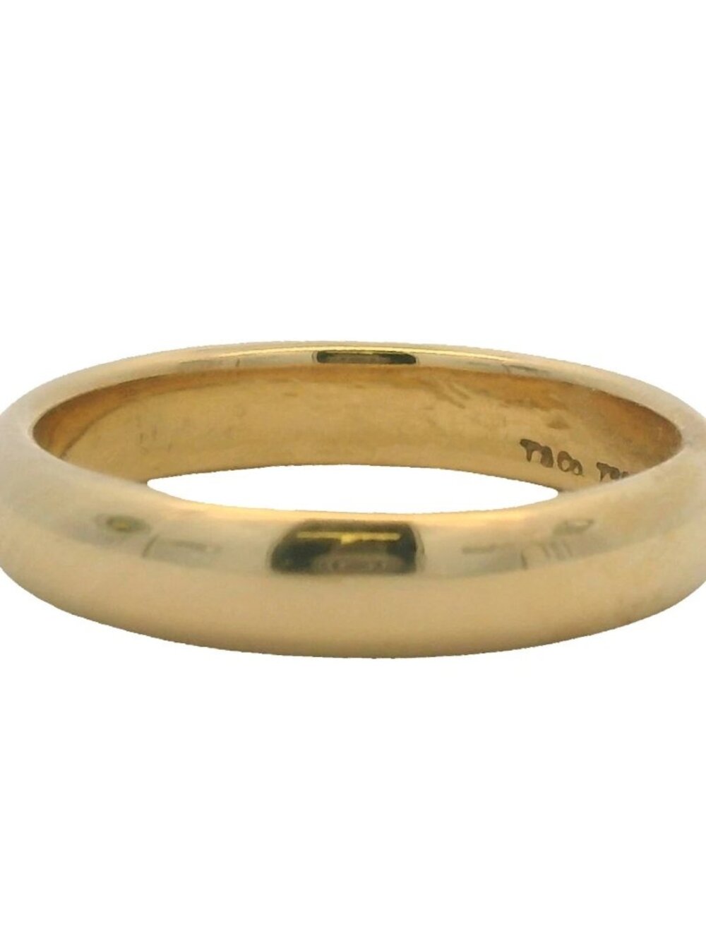 Vintage 1990 Tiffany & Co 18kt Yellow Gold Classic Comfort Bland Ring Size 8.5